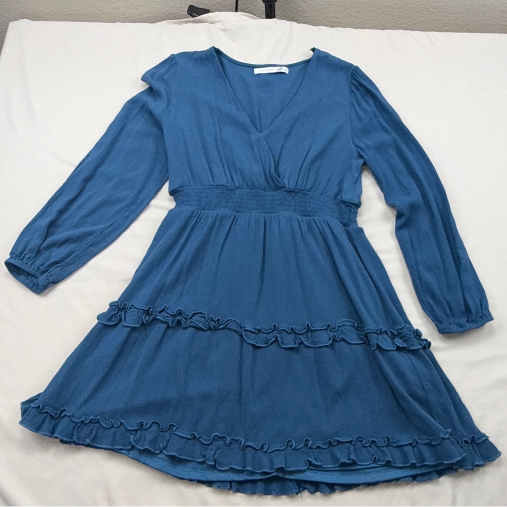 Altar'd State Blue Long Sleeve Dress - Picture 2 of 12